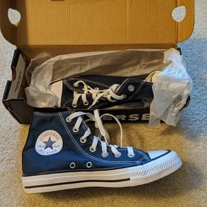 Navy Blue High Top Converse Sneakers